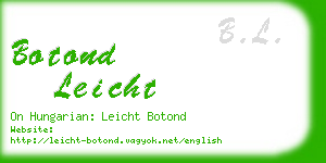 botond leicht business card